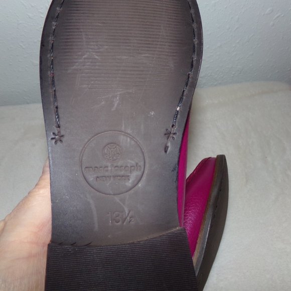 New! Marc Joseph Broadway Square Pink Loafer Shoes Big Kids Girl 13 - Picture 6 of 10